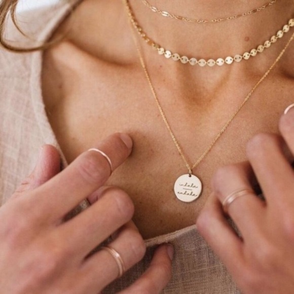 Be Still Self-Care Mantra Peace Charm Necklace - Picture 10 of 16